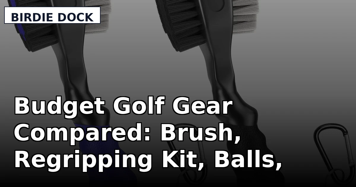 Budget Golf Gear Compared: Brush, Regripping Kit, Balls, Launch Monitor