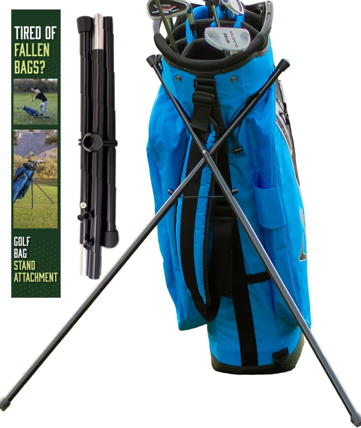 Golf Bag Stand Attachment Foldable Legs Only (B0CMYF4V8N)