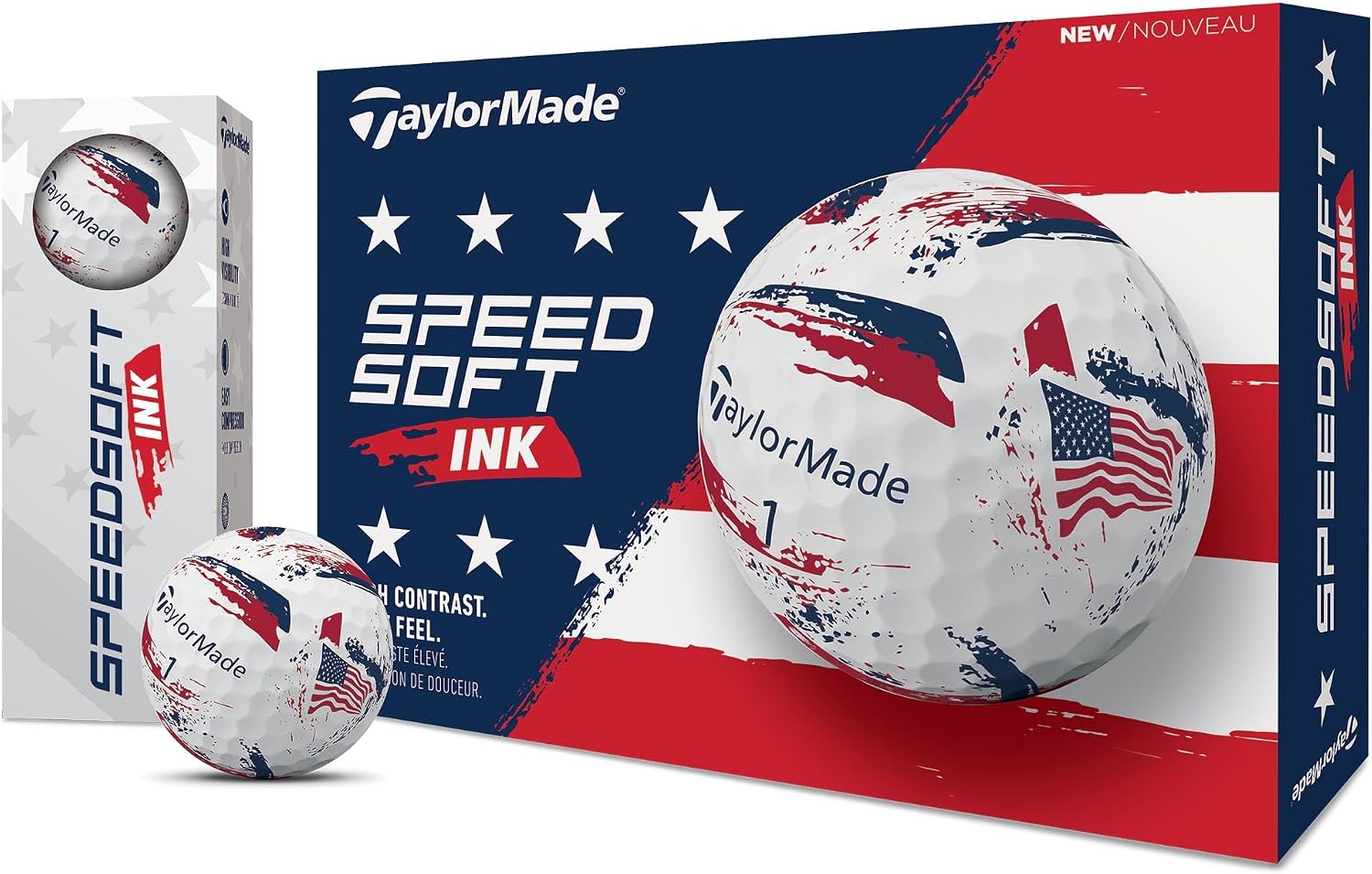 TaylorMade SpeedSoft Golf Balls, Maximum Distance with Ultra-Soft Feel, Perfect for Off the Tee and Around the Green